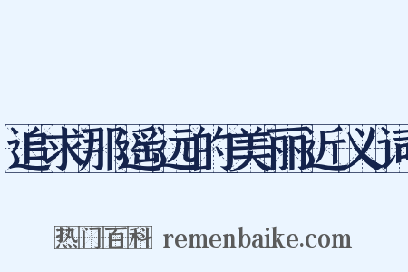 追求那遥远的美丽近义词是什么意思的图片